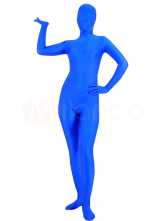 Blue Lycra Spandex Unisex Zentai Suit