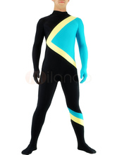 Blue with Yellow & Black Lycra Spandex  Unisex Zentai Suit