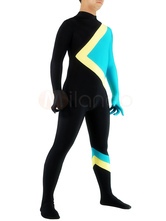 Blue with Yellow & Black Lycra Spandex  Unisex Zentai Suit