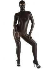 Black Shiny Metallic Zentai Suit