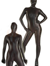 Black Shiny Metallic Zentai Suit