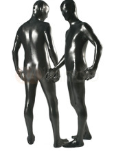 Negro brillante Halloween Premium spandex Lycra Zentai