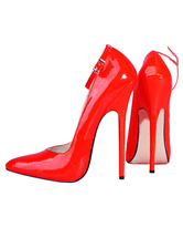 Souliers bride cheville rouge  aux talons hauts