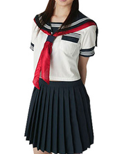 Manches courtes Sailor Uniforme scolaire cosplay costume d'Halloween