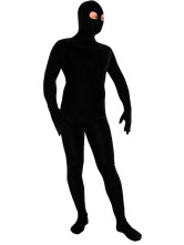 Black Velvet Spandex Zentai Costume