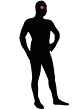 Black Velvet Spandex Zentai Costume