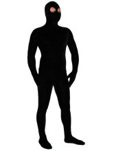 Black Velvet Spandex Zentai Costume