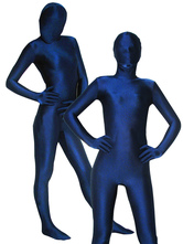 Deep Blue Lycra Spandex Unisex Zentai Suit