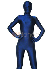 Deep Blue Lycra Spandex Unisex Zentai Suit