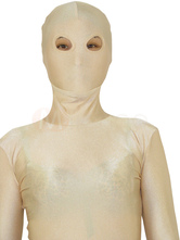 Unisex Lycra Spandex Flesh Color Zentai Suit Open Eyes