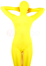 Yellow Lycra Spandex Unisex Zentai Suit