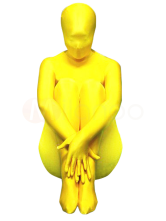 Yellow Lycra Spandex Unisex Zentai Suit