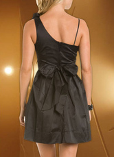 Black Mini Satin Prom Dress/Homecoming Dress