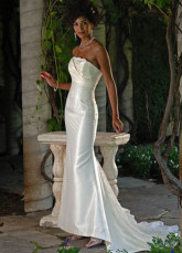 Elegant Mermaid Trumpet Satin Wedding Dress