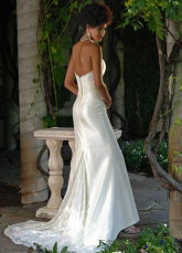 Elegant Mermaid Trumpet Satin Wedding Dress