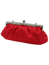 Red Satin Prom Clutch