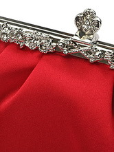 Red Satin Prom Clutch