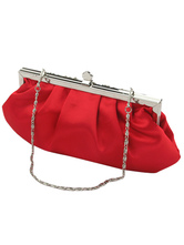 Red Satin Prom Clutch