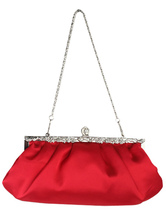 Red Satin Prom Clutch