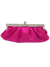 Rose Red Satin Prom Clutch