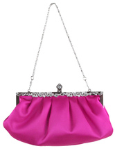 Rose Red Satin Prom Clutch
