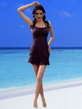 Purple Halter Swimdress