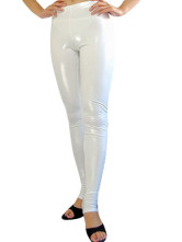 White Shiny Metallic Sexy Trousers