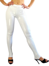 White Shiny Metallic Sexy Trousers