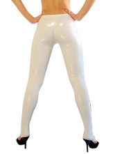 White Shiny Metallic Sexy Trousers