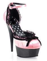 Souliers sexy plateformes avec lacets aux talons hauts
