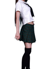 Uniforme scolaire de fille vert et blanc