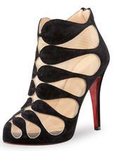 Bottine de 3 9/10'' talons en daim 