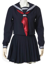 Deep Blue School manches longues uniforme cosplay costume d'Halloween