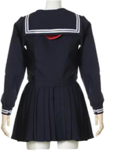 Deep Blue School manches longues uniforme cosplay costume d'Halloween