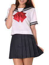 Manches courtes School Girl Sailor cosplay costume d'Halloween