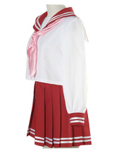 Halloween Rouge et Blanc Manches longues Uniforme scolaire Sailor