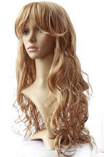Women's 80cm Flaxen Long Curly Cosplay Wig