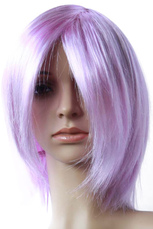Women's 40cm Purple Short Straight Cosplay Wig