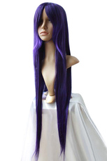 Women's 1m Purple Black Long Straight Wig
