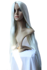 Women's 1m Silver Grey Long Straight Wig