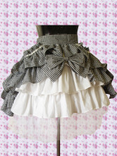 Jupe de Lolita en coton avec carreau de chevrier