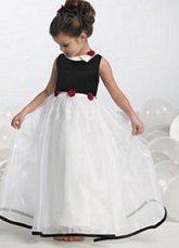 Sleeveless Satin Flower Girl Dress