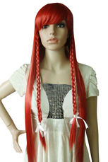 Women's 100cm Red Long Fashion Wig