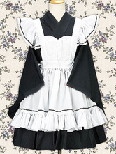 Cotton Black And White Cosplay Lolita Dress