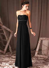 Euro Style Sweetheart Strapless Empire Waist Taffeta Evening Dress