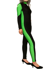 Black Green Stripes Spandex Lycra Catsuit