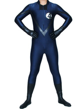 Blue And Black Classic Lycra Spandex Catsuit