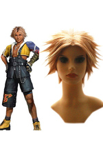 Final Fantasy X Tidus perruque cosplay 25cm