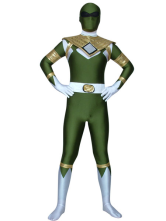 Green GouGou Sentai Lycra Spandex Super Hero Costume