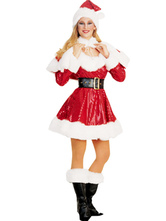 Lady  's Sequin Rouge Mme Noël Santa robe